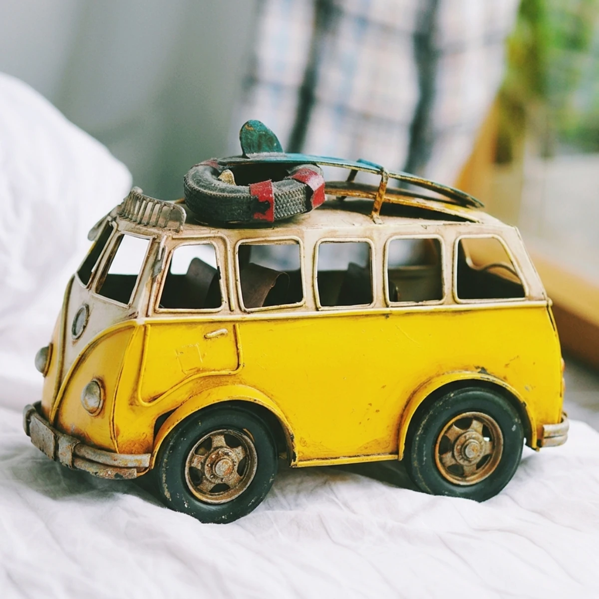 Rustic Yellow Vintage Camper Product Image